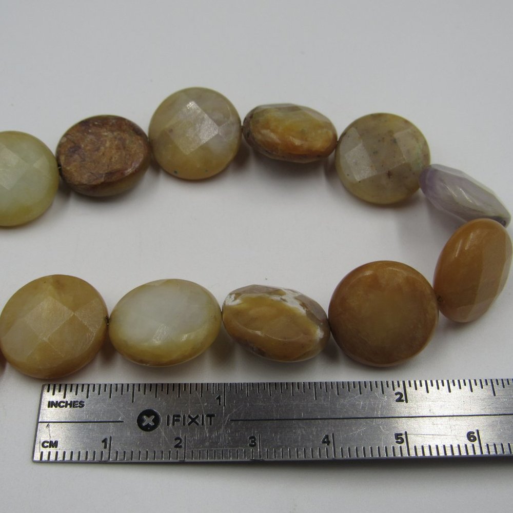 16" Sterling Silver Faux Stone Necklace Vintage - Picture 4 of 5